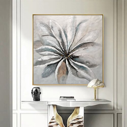 Mintura handgefertigte Blumen-Ölgemälde auf Leinwand, Wandkunst, Dekoration, modernes abstraktes Bild für die Inneneinrichtung, gerolltes, rahmenloses, ungedehntes Gemälde Image