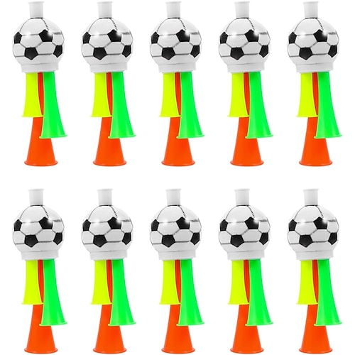 10 Stück Vuvuzela-Hupen für Fußballspiele im Sommer, weltweite Spiele, Mini-Kunststoffhupen, laut, für Fußballfans, Kinder, Sportveranstaltungen, Partys Karnevals
