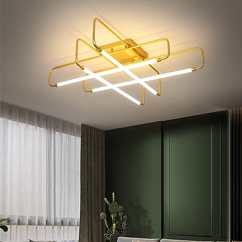 55cm 100cm LED nordische Deckenleuchte Schwarzgold Luxus Wohnzimmer Lampe einfache Kreativität neue Schlafzimmer Lampe LED Deckenleuchte Image