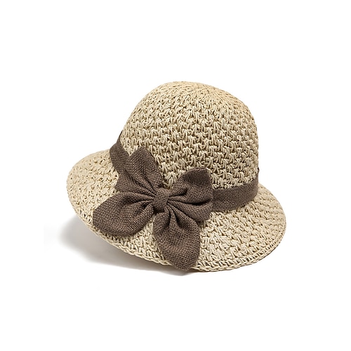 Boho-Strohhut für Damen mit Schleife – in verschiedenen Farben erhältlich, faltbar für einfachen Transport, perfekt für Freizeit und Strandurlaub Image