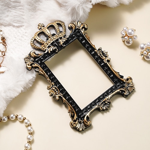 Dekorativer, quadratischer Fotorahmen in Kronenform – DIY-Wanddekoration für Fotorequisiten und kleine Räume Image