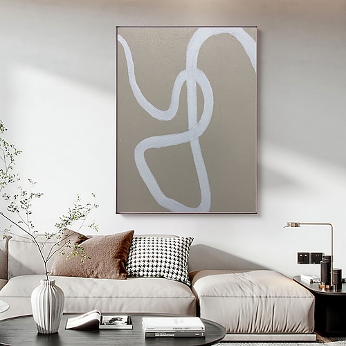 handgemaltes Firguren-Ölgemälde, handgefertigte Wandkunst, marineblaue Frau, Strichmännchen, Originalgemälde auf Leinwand, extra großes riesiges vertikales Wandkunst-Dekor Image