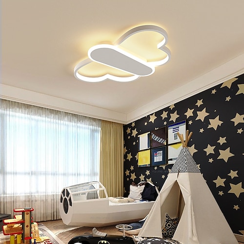 LED-Deckenleuchte Schmetterling Design Weiß Rosa Kinderzimmer Kinderzimmer 50cm 60cm Einbauleuchten Metall Modern Style Lackiert 220-240V 110-120V Image