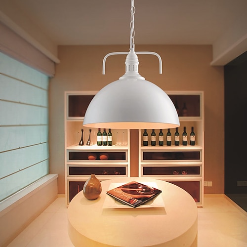 40cm Liniendesign Geometrische Formen Pendelleuchte Metall Vintage-Stil Klassisch Metall Lackiert Vintage Traditionell / Klassisch 85-265V Image