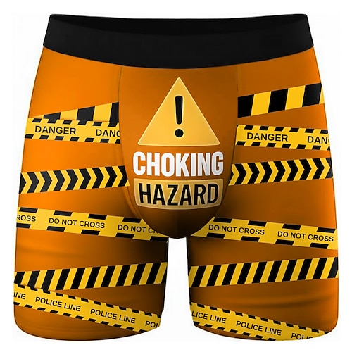 Herren Mit Buchstaben bedruckt Lustiger Slang Dehnbare Boxershorts Badeshorts Boxer-Badeshorts Lustig Lässig Heim Strandurlaub Elastischer Bund Feuchtigkeitsableitend Atmungsaktive Unterwäsche Image
