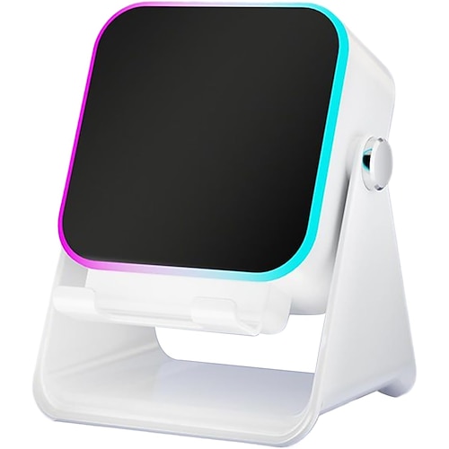 Induktionslautsprecher mit Handyhalterung, kabelloser Induktions-Audioverstärker mit Licht, 10-Watt-Handyhalterung, Smartphone-Halterung Image