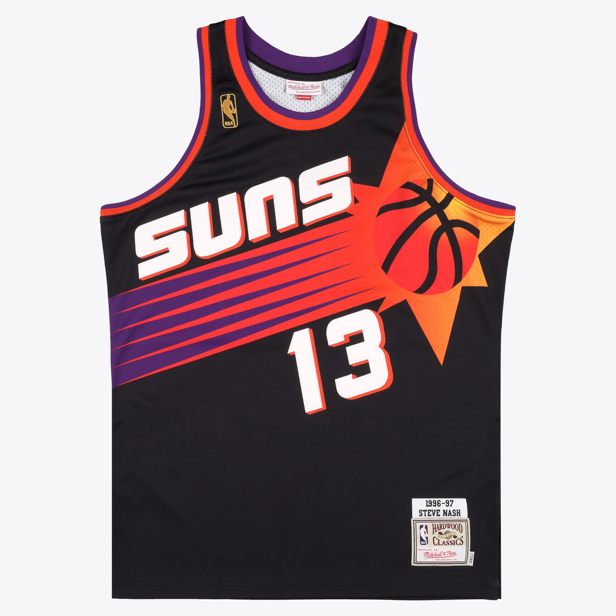 Maillot Authentic Phoenix Suns 1996-97 Mitchell & Ness – Noir – Steve Nash - Homme Taille: M