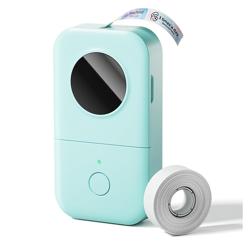 Bluetooth Mini Label Printer, Portable Thermal Printer Compact Rechargeable Labels for Children, Schools, Classrooms, and Teacher Supplies Home Office Label Printer Compatible with Tablets/Smartphones