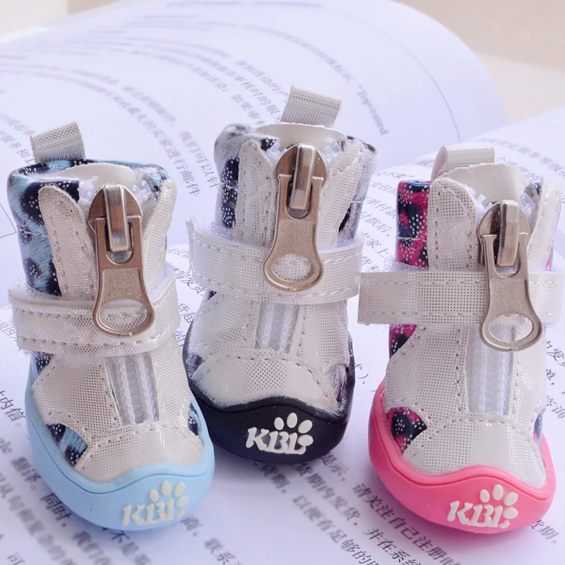 Bling Leopard Pet Schuh Hund Welpen Blau/Rosa/Grün/Schwarz Neue 4 teile/los Fashion1036 XS/S/M/L/XL Katze Yorkshire Sport Produkte