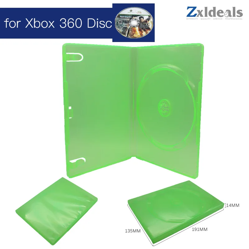 Ersatzhülle für XBOX 360 Game Disc Single CD Spare Green Box Image