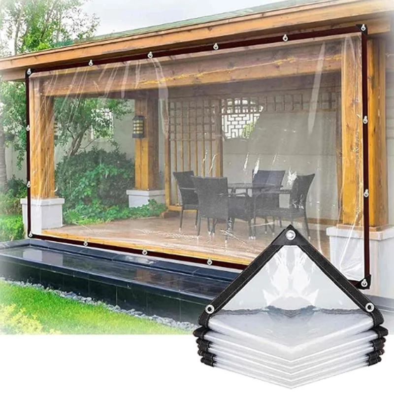 Transparente Folie wasserdicht, winddichte wasserdichte Plane für den Außenbereich, Terrasse, Sukkulente, isoliertes Zelt, Balkon-Sonnenschutz