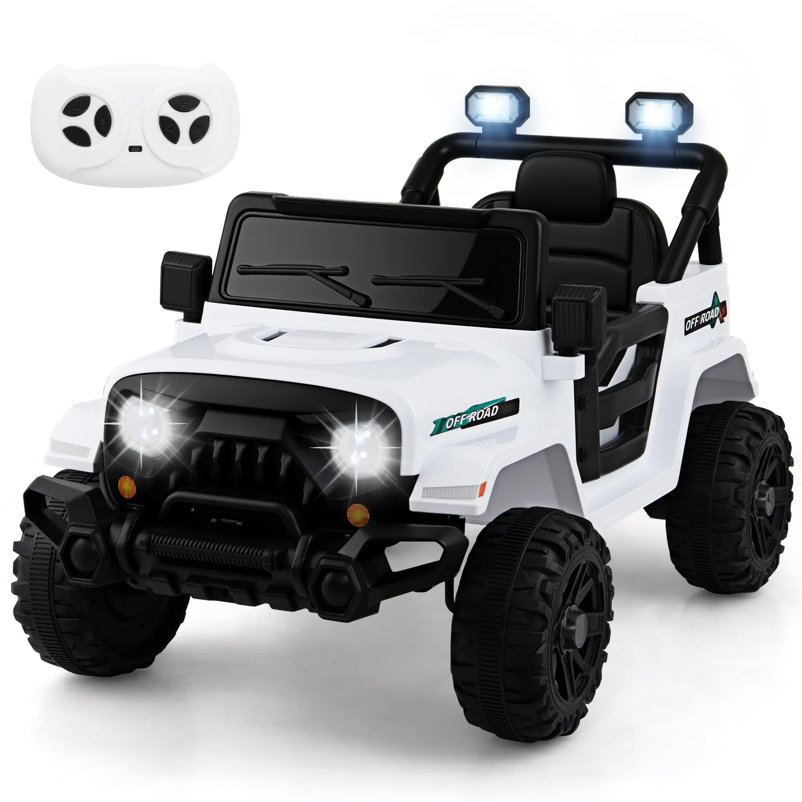 12-V-Elektroauto für Kinder mit 2,4-G-Fernbedienung, LED-Leuchten, Musik und Hupe, Auto für Kinder Image