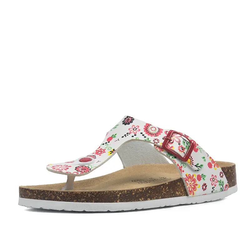 Neue Sommer Kork Hausschuhe Schuh Frauen Casual Mischfarbe PU Flip-Flops Urlaub Strand Rutschen Flache Mit Plus Größe 35-45