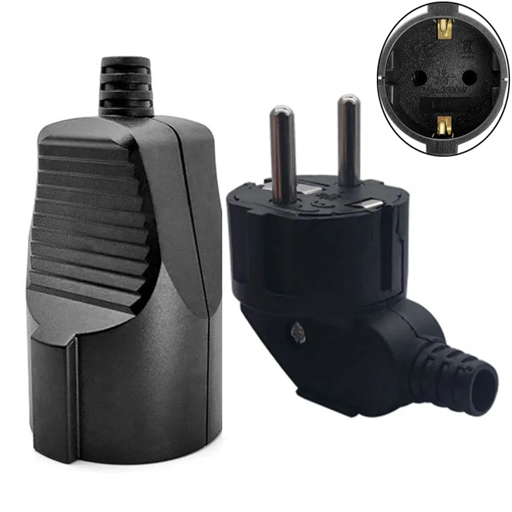 1 Stück Schwarz-Weiß 16A Französischer Russischer Deutscher EU-Schuko-Netzstecker Kabel Steckdose Männlich-Weiblich-Verbinder Image