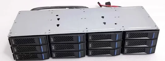 12-Bay 3,5-Zoll-Festplattenkäfig-Rückwandplatine, Hot-Swap-fähig für NAS-Speicher