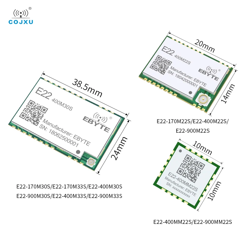 SX1262 SX1268 Lora Spread Spectrum E22-M-Serie Hochpräzises TCXO 170/433/868/915 MHz drahtloses SMD-Modul für große Entfernungen Image