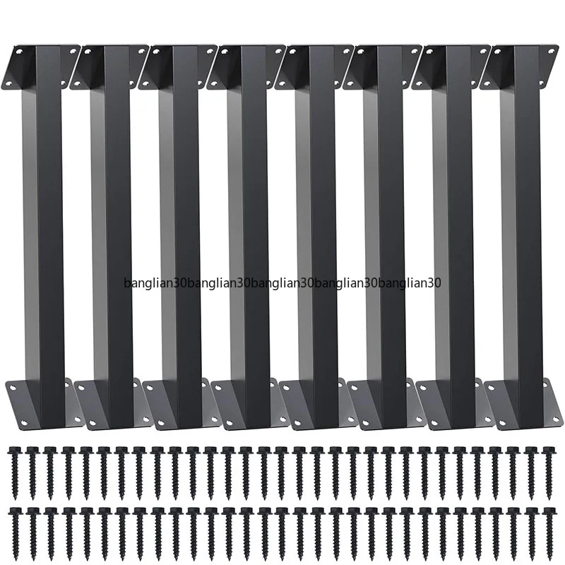 Pavillonhalterung für den Außenbereich, schräge Stützstange, Holzsäule, dreieckiger Pavillon, kombiniert aus Stahl und Holz mit Hardware-Zubehör Image