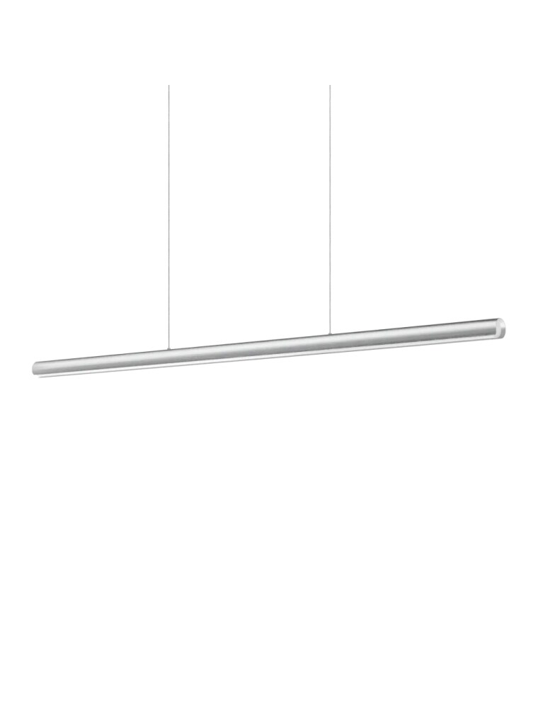 ideal lux, dorica sp1 d45, lineare pendelleuchte aus chromfarbenem aluminium mit led-beleuchtung Image