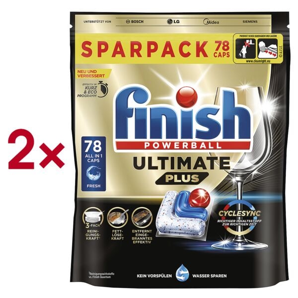 finish 2x Spülmaschinen-Caps »Ultimate Plus« 78 Stück Image