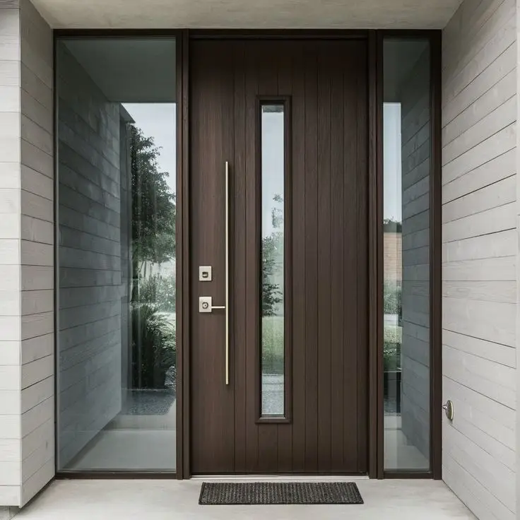 Porte d'Ingresso Pivotanti su Misura per Case, Porte Esterne Moderne Personalizzate, Porta d'Ingresso di Lusso in Alluminio, Porta di Sicurezza