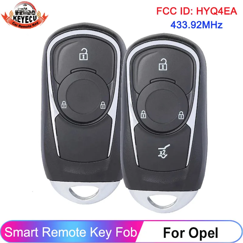 KEYECU Für Opel Astra K Insignia 2016 2017 2018 2019 2020 2021 Für Buick HYQ4EA 4EA P/N: 13508410 13511627 Funkschlüssel 433 MHz Image