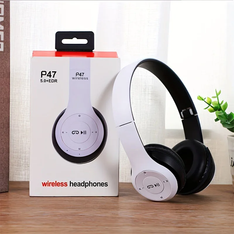 Bluetooth 5,0 Drahtlose Kopfhörer Faltbare HIFI Stereo Bass Kopfhörer Kind Mädchen Helm Geschenk Mit Mic USB Adapter Für iPhone TV Spiel Image