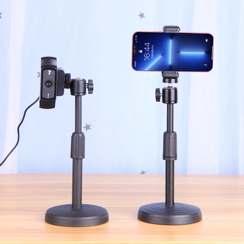 Desktop-Stativ für Handy, Webcam, DSLR-Kamera, Tisch-Tripie-Ständer, Halterung für Smartphone, Handy, Webcam-Unterstützung Image