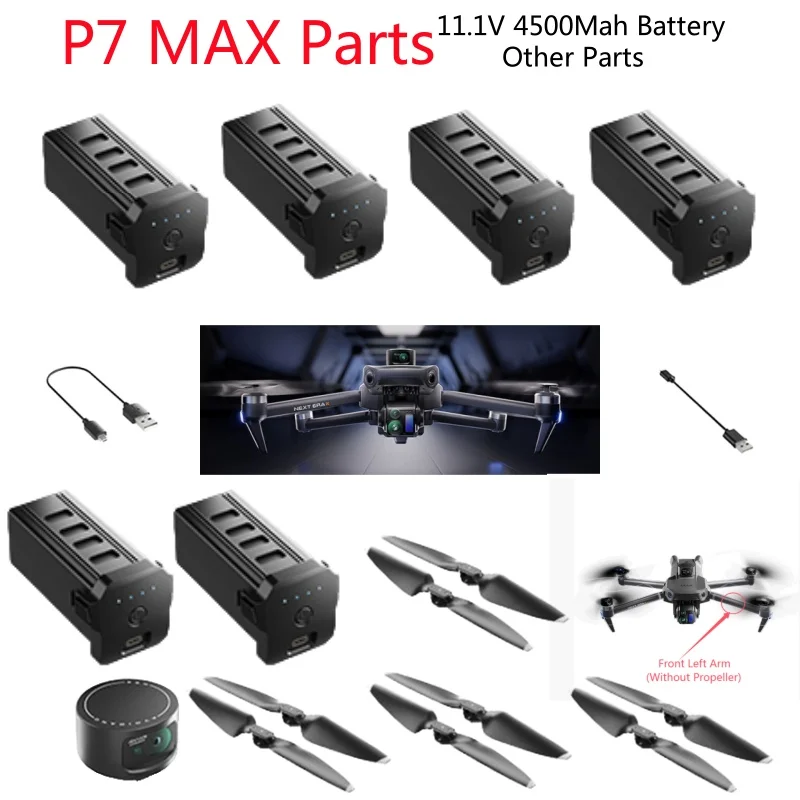 P7 MAX GPS RC Drone Ersatzteile Zubehör 11,1 V 4500 Mah Batterie Arm Propeller USB Linie Für P7 MAX Fernbedienung quadcopter