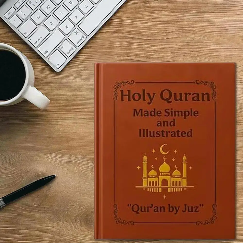 Heiliger Koran-Studienführer für Anfänger, Studenten, Erwachsene, islamisches Buch, bunte bemalte Muster, Druck des heiligen Korans, illustriertes Buch