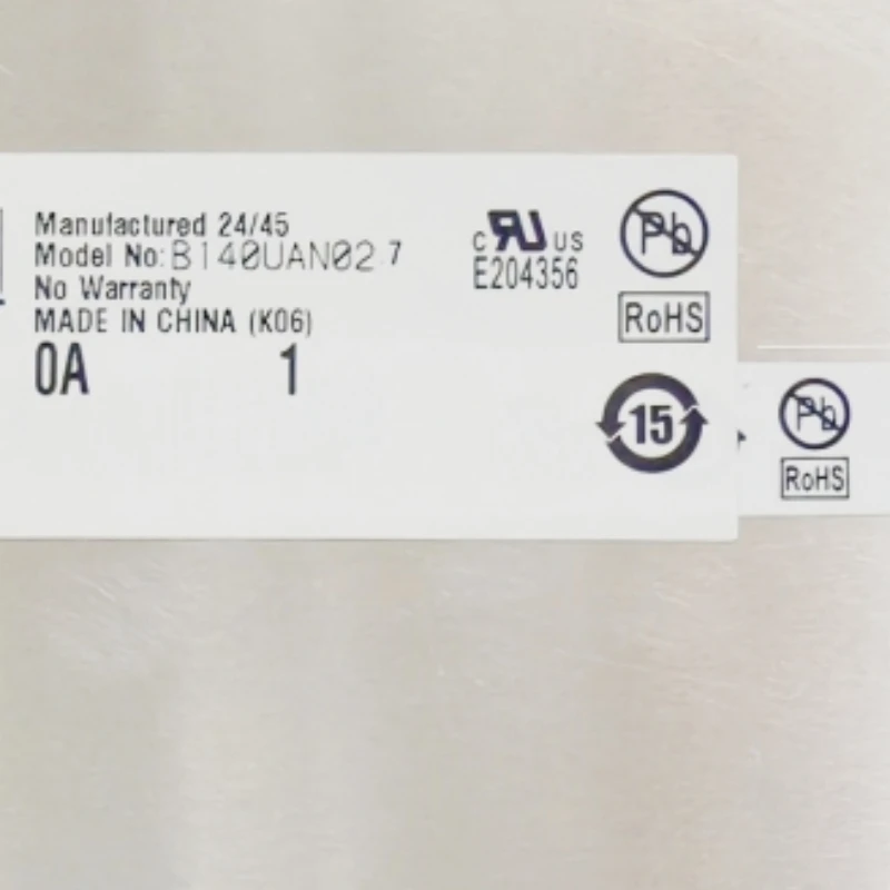 B140UAN02.7 Display Matrix Ersatzpanel Laptop LCD-Bildschirm 14,0 Zoll 1920 x 1200 Image