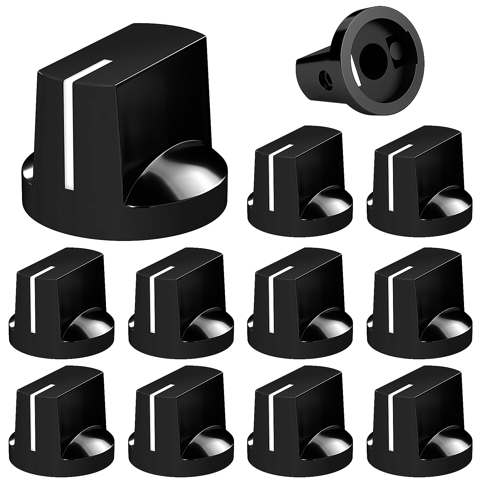DaierTek 10 Stück Gitarrenpedalknöpfe 6,35 mm Davies 1510 Control AMP Effektpedalknopf 1/4 mit Stellschraube für E-Gitarrenknopf Image
