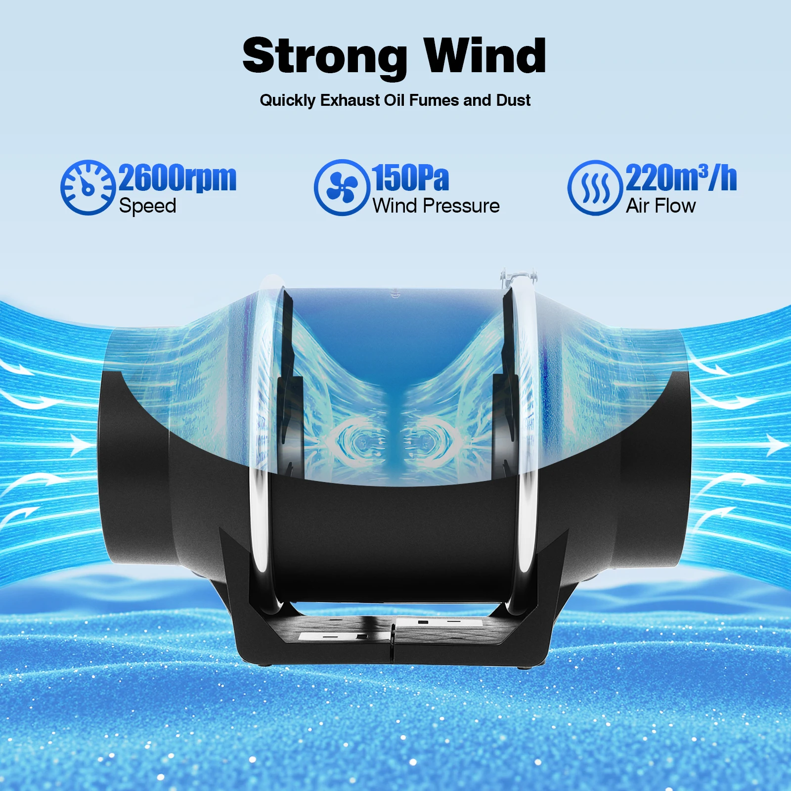 Kanalventilator HF-100P, Kanalventilator mit Durchmesser-Kaliber, Kunststoff-Inline-Abluftventilator, Hochgeschwindigkeits-Leise-Lüftungsventilator Image