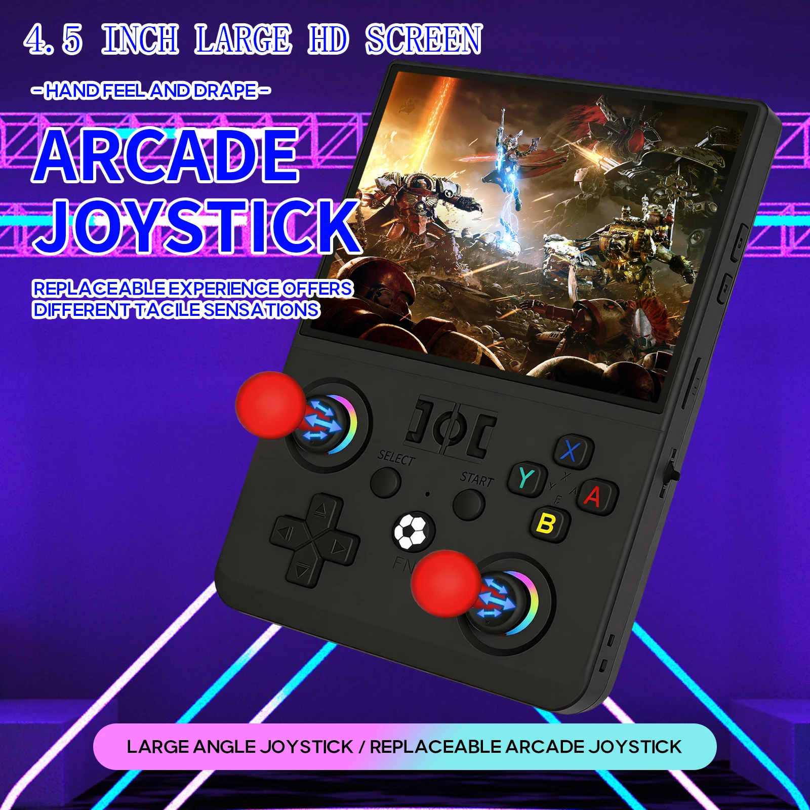 R36MAXⅡ 2026 Neueste 4,5 Zoll Retro Handheld-Spielkonsole 1024x768 IPS HD-Bildschirm Tragbares Open-Source-Linux-System mit 2*Joysticks Image