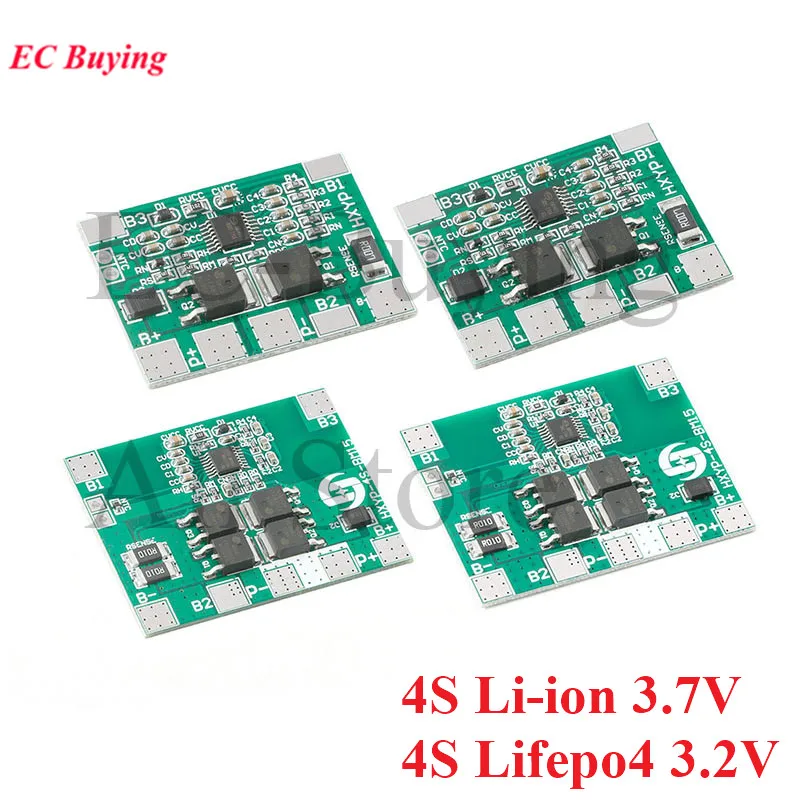 4s 12,8 V 14,4 V 16,8 V Lifepo4 Li-Ionen-Lipo-Lithium-Batteries chutz platine 3,2 bms 8a 14a 20a Platine 4 Cell Pack PCM 3,7 V V Image