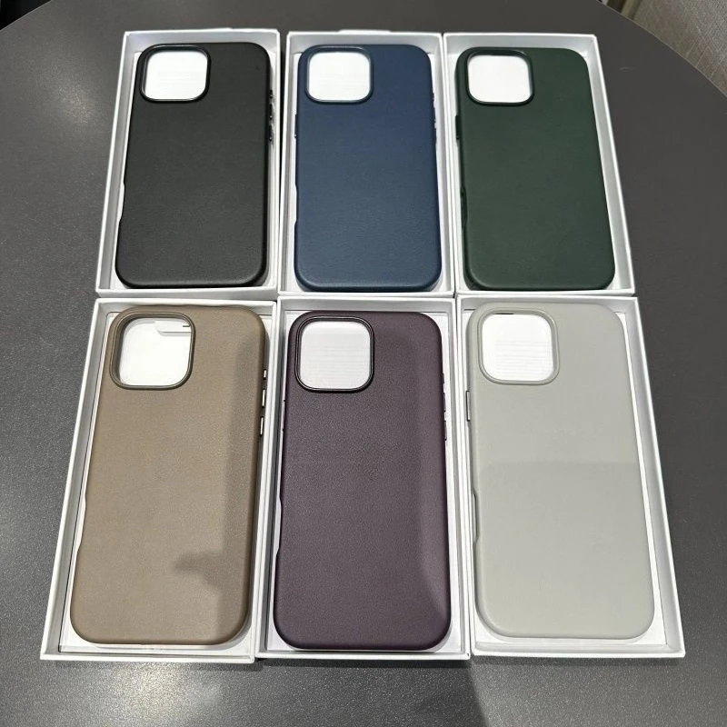 Für Apple MagSafe Lederhülle für iPhone 16 15 14 13 Pro Max Hülle Offizielles Original Kabelloses Laden Magnetische Abdeckung 17 Pro Max Image