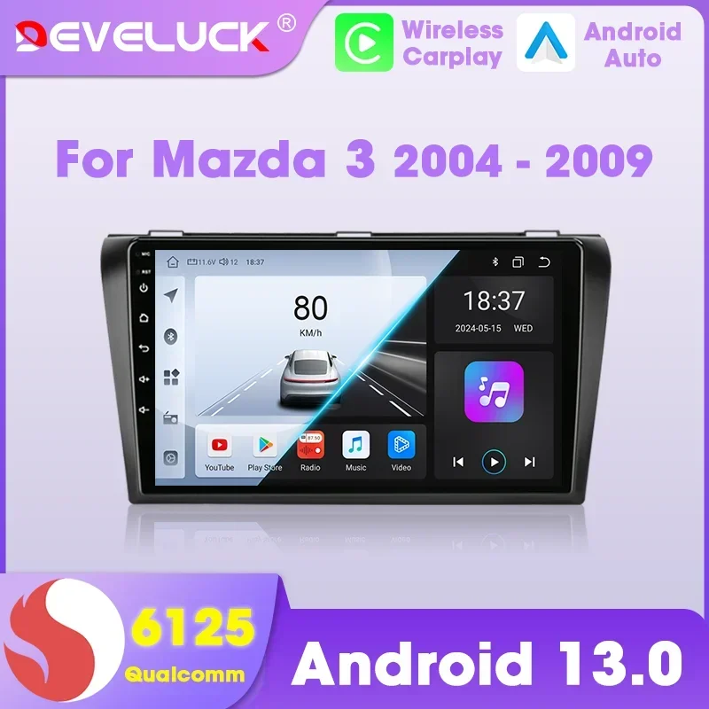 Android Auto Carplay Autoradio Für Mazda 3 2004 2005 2006 2007 2008 2009 Multimedia Stereo GPS Navi Intelligente System Kopf einheit Image