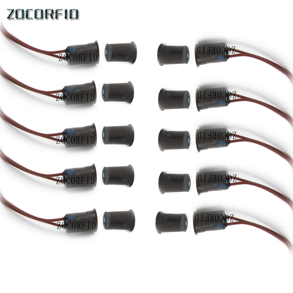10 Paar normalerweise Opne (KEIN Typ) RC-33A verkabelter Tür-Fenster-Sensor-Magnetschalter für Hausalarmsystem Image