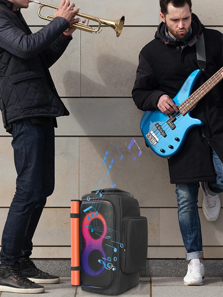 Tragbare Lautsprecher-Staubhülle mit Mikrofonfach, doppelseitige Lautsprecher-Aufbewahrungstasche, rutschfest, für JBL Partybox 110/JBL Partybox Club 120 Image