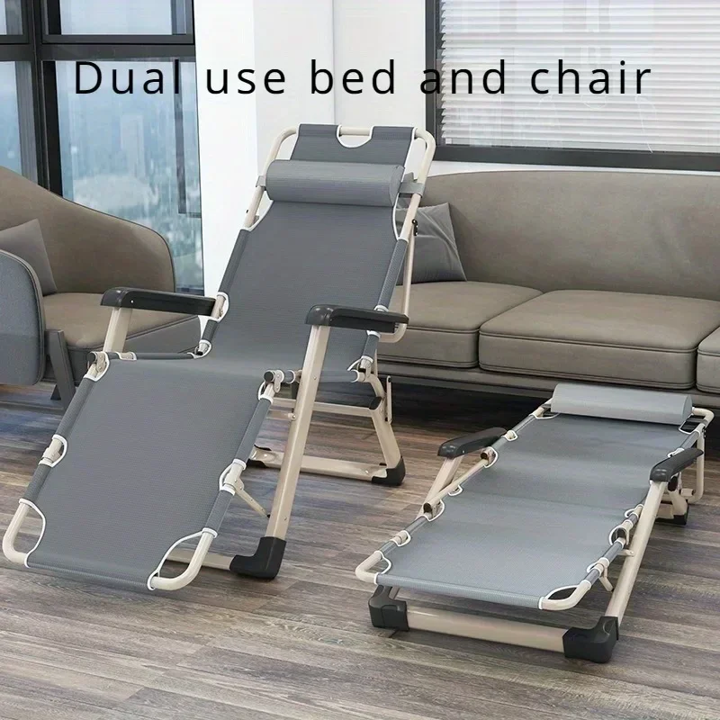 Liegestuhl für die Mittagspause, Stuhl im Innenhof, Strandkorb, Büro-Klappbett, tragbarer Mittagspausenbalkon im Freien Image