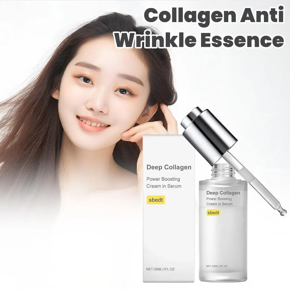Kollagen-Anti-Falten-Serum 30 ml – feuchtigkeitsspendende, straffende, straffende, feine Linien verblassende Anti-Aging-Gesichtspflege-Essenz Image