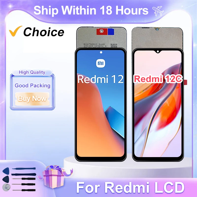 6.79 "IPS Für Xiaomi Redmi 12 LCD 23053RN02I Touch Panel Screen Digitizer Für Redmi 12 Display 23053RN02Y Ersetzen teile Image