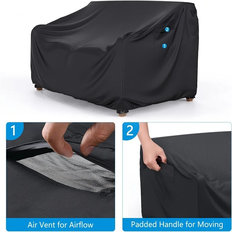 Terrassen-Sofabezug für den Außenbereich, geeignet für Sofas mit Lüftungsschlitzen und Griffen. Image