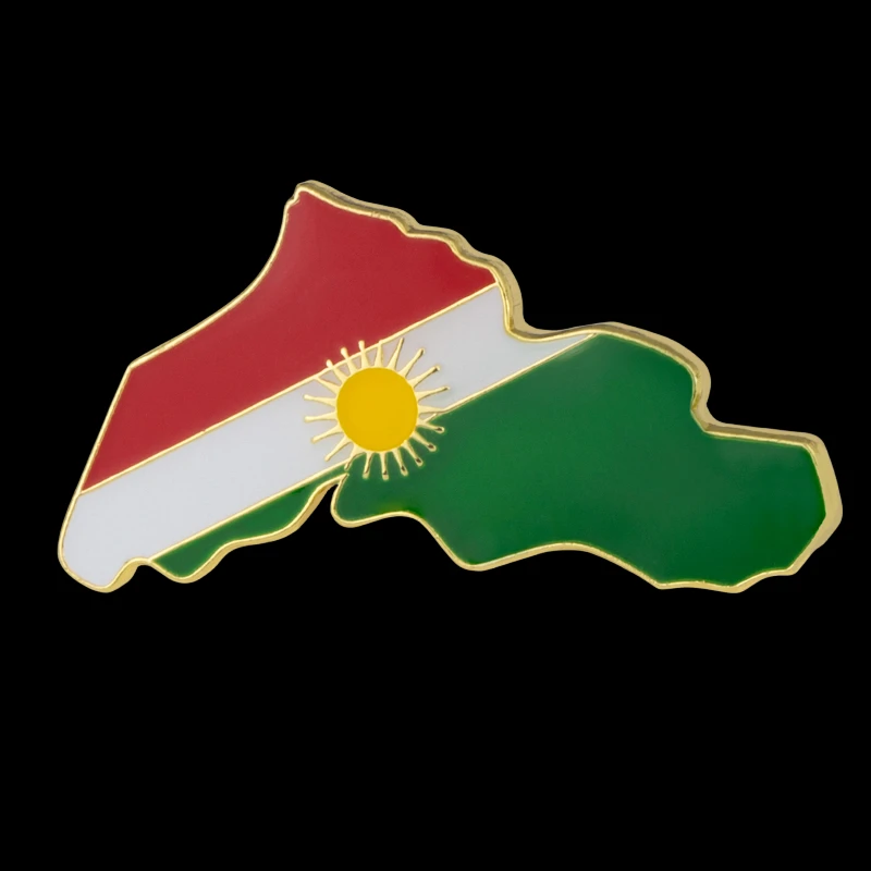 KURDISTAN Karte Flagge Abzeichen Brosche Natinal Anstecknadeln Flagge Anstecknadeln Land Flagge Abzeichen Image