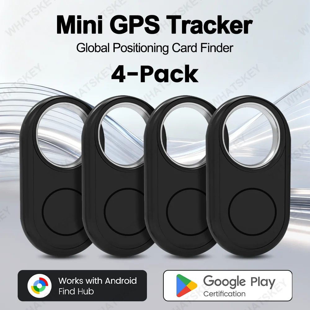 4er-Set GPS-Tracker für Samsung Global Finder, kompatibel mit Android Google's Find Hub, Anti-Verlust-Alarme, Smart Tag, Sound, schneller Ortungsdienst Image
