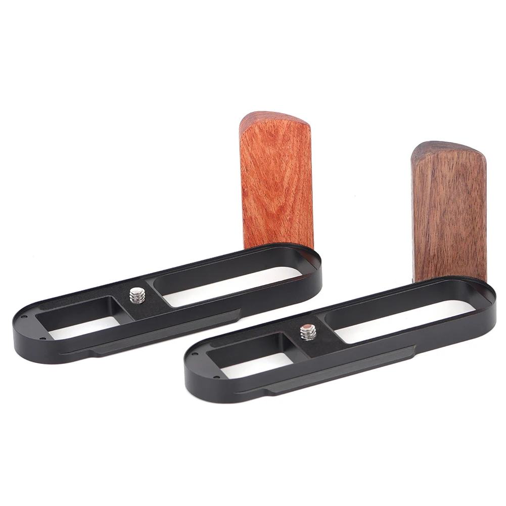 1 Stück ergonomischer Holzhandgriff aus langlebiger Aluminiumlegierung für Leica-Q2-Kamera, L-förmige Platte, Kompatibilität, leichtes Werkzeug Image