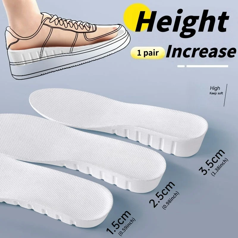 1 Paar EVA Soft Light Einlegesohlen zur Erhöhung der Höhe für Komfort und Stoßdämpfung für Männer und Frauen Image