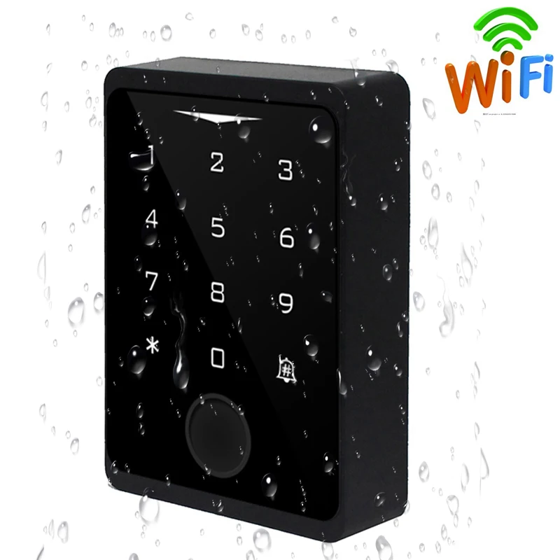 2,4G Wifi Tuya Fingerprint Access Control Tastatur Outdoor 125Khz RFID Reader Touch Hintergrundbeleuchtung Türschloss Opener Wasserdicht Image
