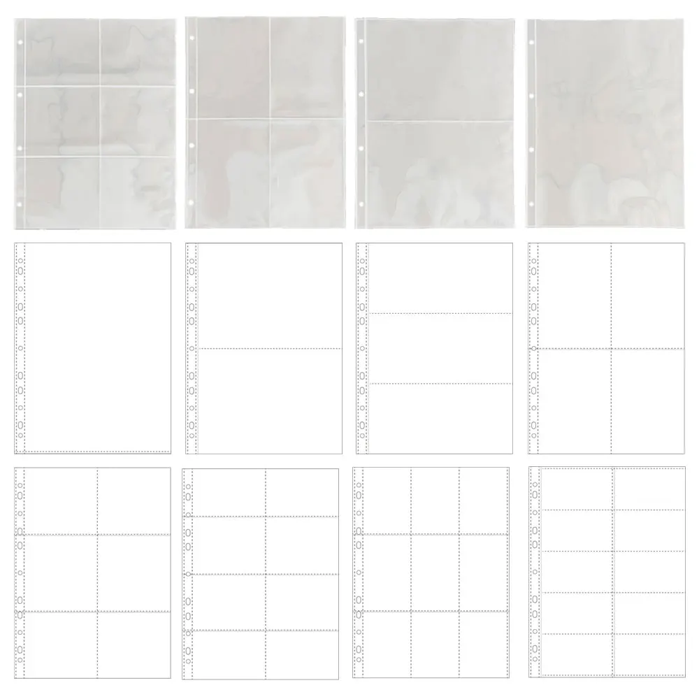 A4 klar 10 pcs Fotoalbum Nachfüll seiten Akten schutz 4/11 Löcher 6 × 4 8 × 10 4/11 Ringbuch Fotokarten Postkarten karte Notizbuch Image