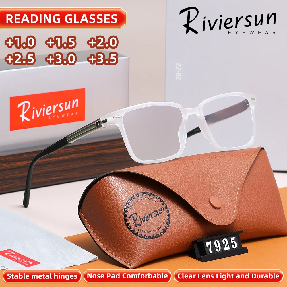 Neue Rechteck Lesebrille Frauen Männer Anti blaues licht Brillen Antifatigue Brillen +1,0 +1,5 +2,0 +2,5 +3,0 +3,5 Image