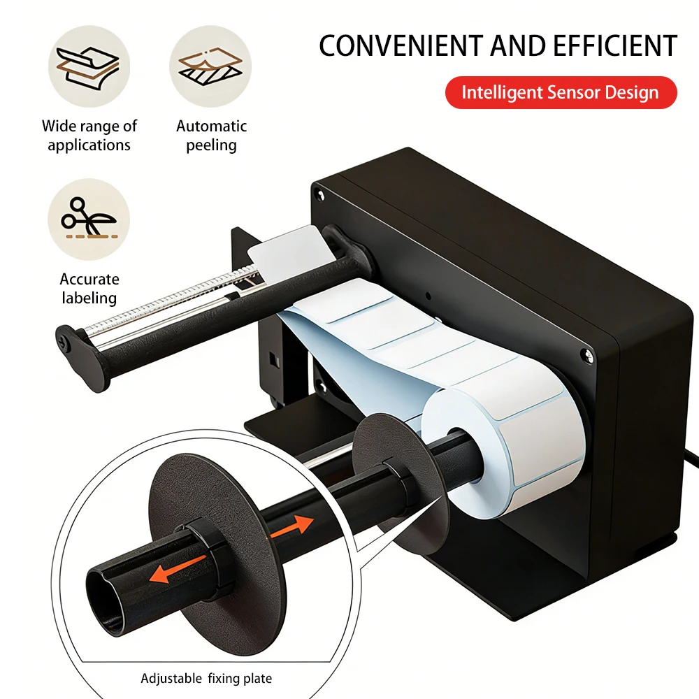 Etikettenschäler, tragbarer Etikettenspender, Aufkleber-Trennmaschine, elektrische Desktop-Schälmaschine, automatischer USB-Etikettenabisolierer Image
